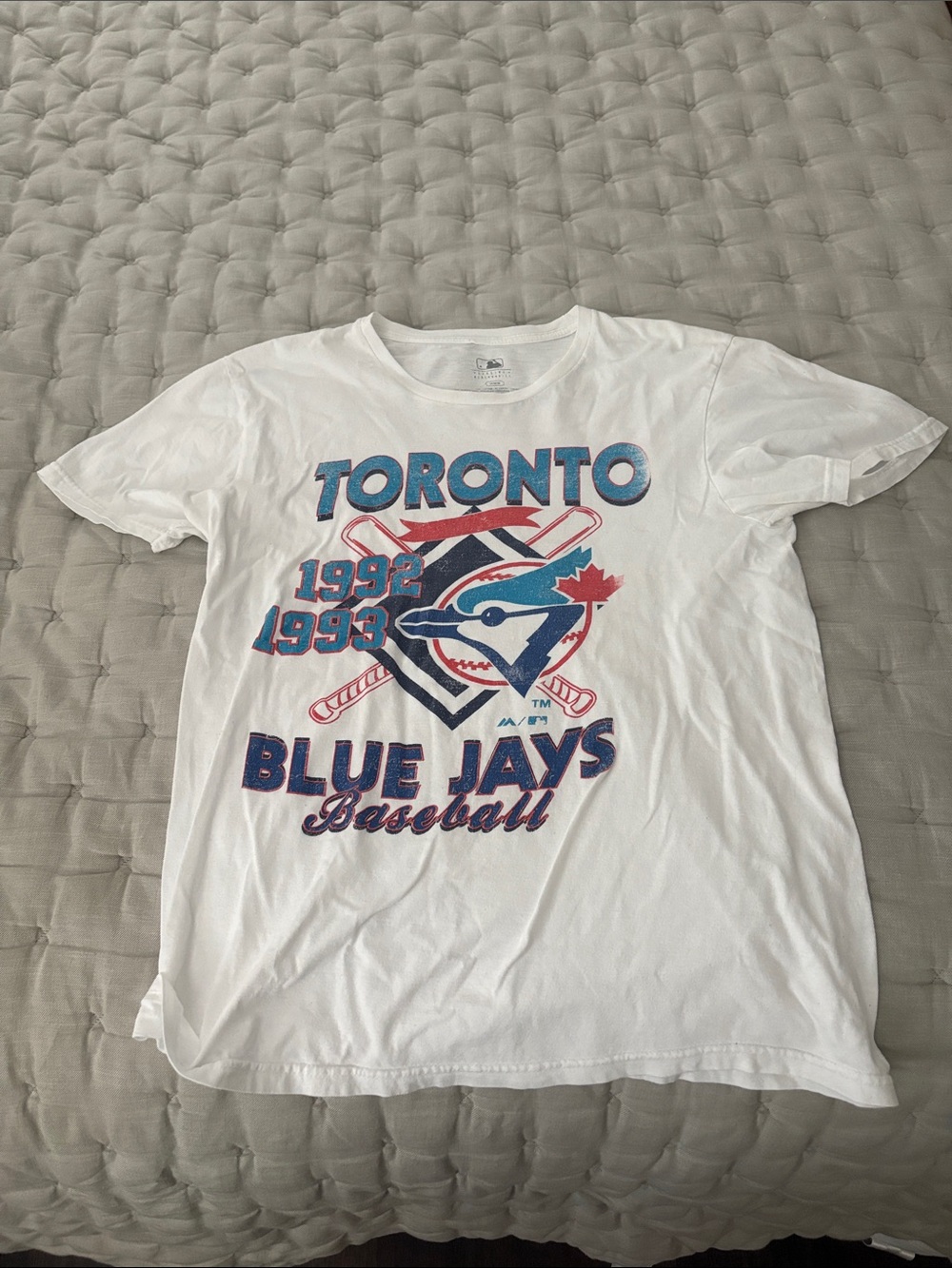 Toronto Blue Jays White Graphic Short-Sleeve Tee